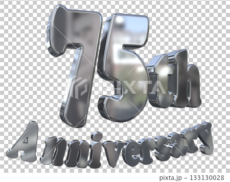 3DCG文字“75週年紀念/75週年紀念標誌閃耀” 3DCG文字“75週年紀念/75週年紀念標誌閃耀” 133130028