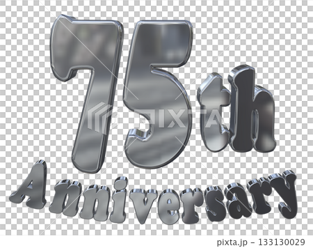 3DCG文字“75週年紀念/75週年紀念標誌閃耀” 3DCG文字“75週年紀念/75週年紀念標誌閃耀” 133130029