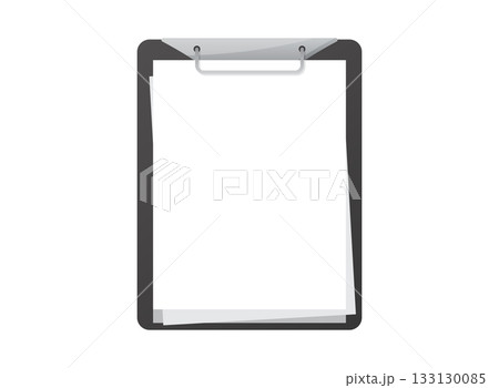 Realistic clipboard mockup icon in flat style. Notepad vector illustration on isolated background. Booklet checklist sign business concept. 133130085
