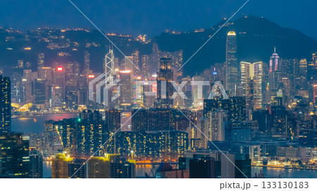 Hong Kong and Kowloon Skyline at Twilight Nov 1 2025 Hong Kong and Kowloon Skyline at Twilight Nov 1 2025 133130183