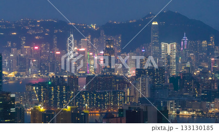 Hong Kong and Kowloon Skyline at Twilight Nov 1 2025 Hong Kong and Kowloon Skyline at Twilight Nov 1 2025 133130185