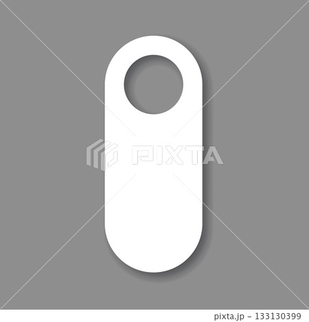 Door hanger icon in flat style. Do not disturb card vector illustration on isolated background. Hotel room sign business concept. 133130399