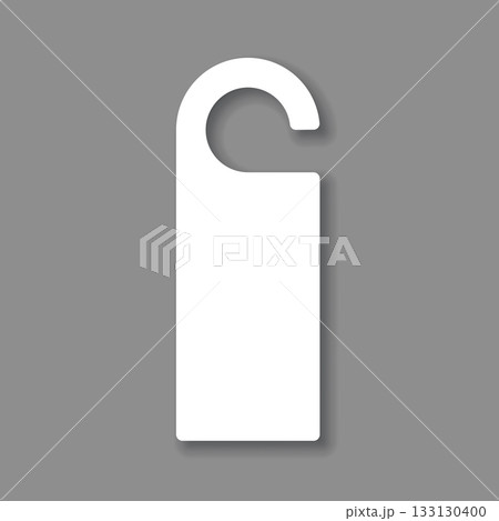 Door hanger icon in flat style. Do not disturb card vector illustration on isolated background. Hotel room sign business concept. Door hanger icon in flat style. Do not disturb card vector illustration on isolated background. Hotel room sign business concept. 133130400