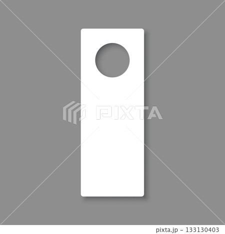 Door hanger icon in flat style. Do not disturb card vector illustration on isolated background. Hotel room sign business concept. Door hanger icon in flat style. Do not disturb card vector illustration on isolated background. Hotel room sign business concept. 133130403