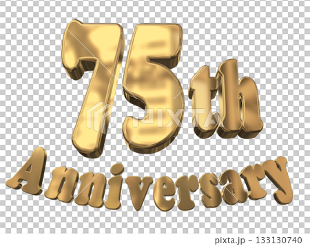3DCG文字「75th Anniversary/75周年マークキラキラ」 3DCG文字「75th Anniversary/75周年マークキラキラ」 133130740