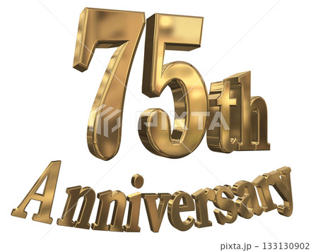 3DCG文字「75th Anniversary/75周年マークキラキラ」 3DCG文字「75th Anniversary/75周年マークキラキラ」 133130902