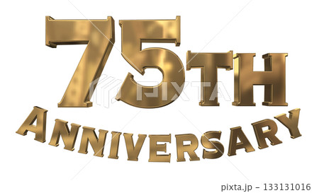 3DCG文字「75th Anniversary/75周年マークキラキラ」 3DCG文字「75th Anniversary/75周年マークキラキラ」 133131016
