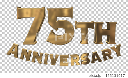 3DCG文字「75th Anniversary/75周年マークキラキラ」 3DCG文字「75th Anniversary/75周年マークキラキラ」 133131017