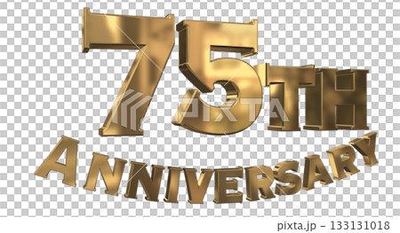 3DCG文字“75週年紀念/75週年紀念標誌閃耀” 133131018