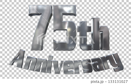 3DCG文字“75週年紀念/75週年紀念標誌閃耀” 3DCG文字“75週年紀念/75週年紀念標誌閃耀” 133131027