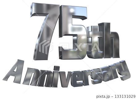 3DCG文字「75th Anniversary/75周年マークキラキラ」 133131029