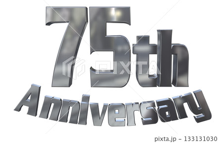 3DCG文字「75th Anniversary/75周年マークキラキラ」 133131030