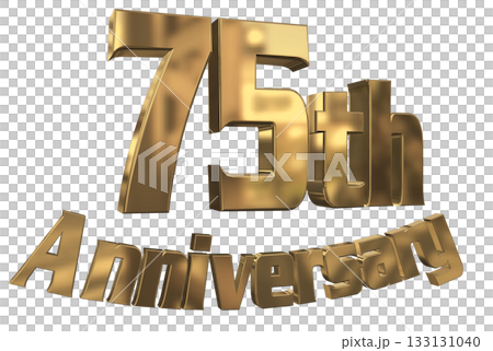 3DCG文字“75週年紀念/75週年紀念標誌閃耀” 3DCG文字“75週年紀念/75週年紀念標誌閃耀” 133131040