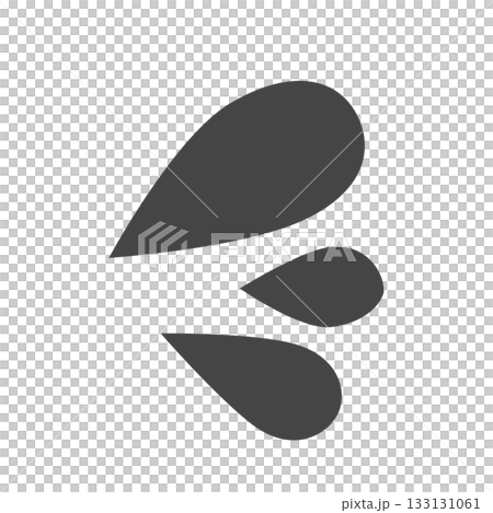 Impatience symbol, water splash icon, simple water drop symbol Impatience symbol, water splash icon, simple water drop symbol 133131061