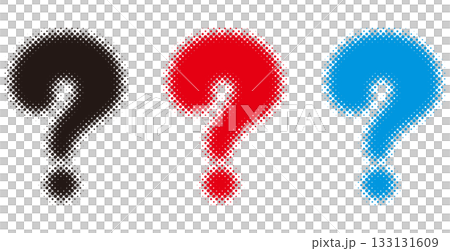 Halftone question mark illustration set Halftone question mark illustration set 133131609