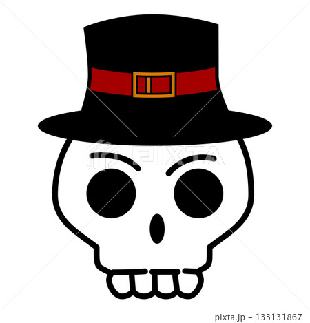 Gothic Christmas Skull with hat icon 133131867
