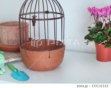Ceramic terracotta new pot. Gardening and flowers. Home hobby. Free space for design. Ceramic terracotta new pot. Gardening and flowers. Home hobby. Free space for design. 133132133