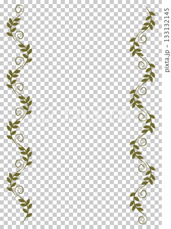Natural and organic ivy and leaf decorative vertical border frame Natural and organic ivy and leaf decorative vertical border frame 133132145