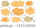 悩みや不満、悲しい気持ちを表現する吹き出しセット。モヤモヤした気持ちを表すフレーム。 133132656