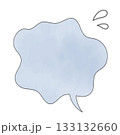 悩みや不満、悲しい気持ちを表現する吹き出し。モヤモヤした気持ちを表すフレーム。 133132660