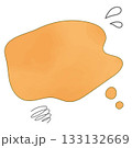 悩みや不満、悲しい気持ちを表現する吹き出し。モヤモヤした気持ちを表すフレーム。 133132669