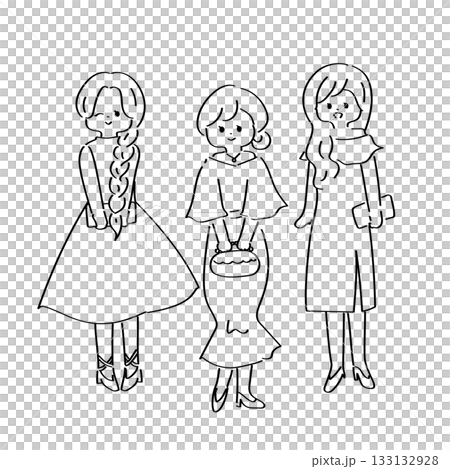 盛裝打扮的年輕女子，派對，正式場合，相親會，婚禮 133132928