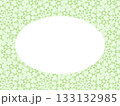 緑の幾何学模様の楕円フレーム16 133132985