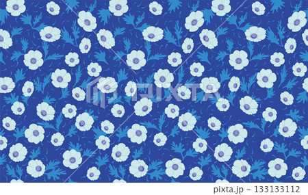 縦横両方にシームレスな花のパターンイラスト 133133112