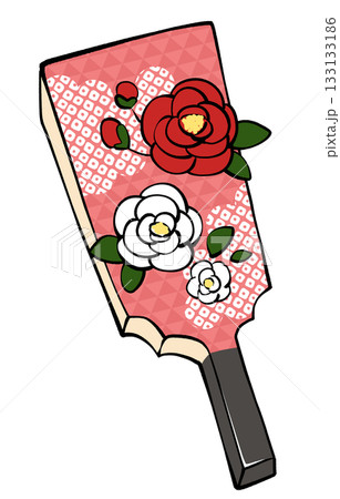 羽子板と羽根のイラスト 133133186