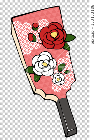 Illustration of battledore and feathers Illustration of battledore and feathers 133133186