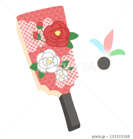 羽子板と羽根のイラスト 羽子板と羽根のイラスト 133133188