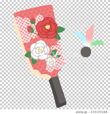 Battledore 和羽毛的插圖 133133188