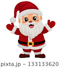 santa claus cartoon character flat style 133133620