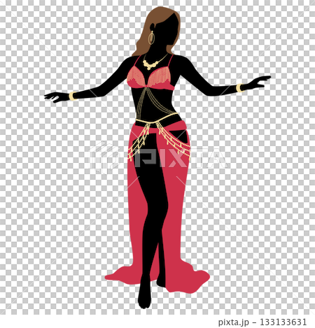 Belly dancer in a red dress Belly dancer in a red dress 133133631
