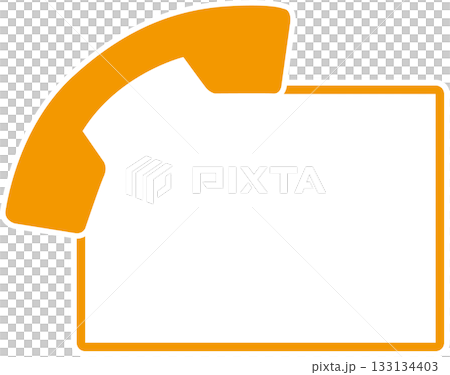 受話器があるフレームピクト 133134403