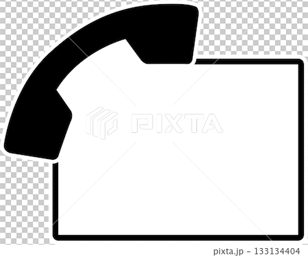 受話器があるフレームピクト 133134404