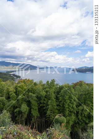 滝上山の山頂から見た天橋立（丹後天橋立大江山国定公） 133135211