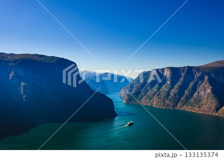 Fjord landscape Aurlandsfjord in Norway Fjord landscape Aurlandsfjord in Norway 133135374
