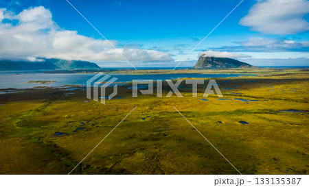 Gimsoya island landscape Lofoten Norway Gimsoya island landscape Lofoten Norway 133135387