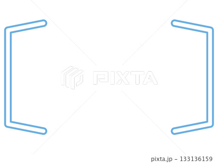 テクノロジー・データの境界線・水色のモダンな括弧フレーム 133136159