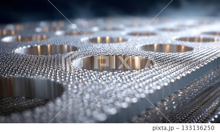 Abstract background of a 3D-rendered metallic Abstract background of a 3D-rendered metallic 133136250