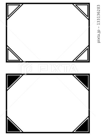 証明書・写真用レクタングルフレーム・シンプルでエレガントなコーナーフレームセット 133136283