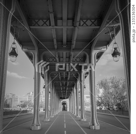 Views of bir-hakem bridge in paris on a sunny day Views of bir-hakem bridge in paris on a sunny day 133136304