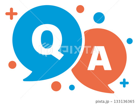 ポップなQ&Aのイラスト 133136365