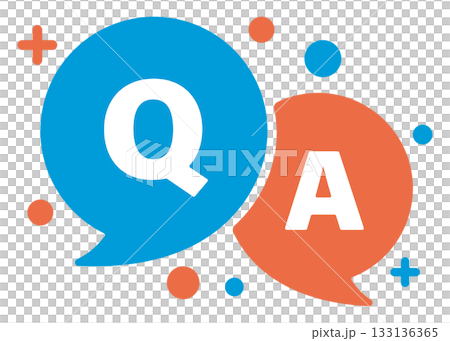 ポップなQ&Aのイラスト 133136365