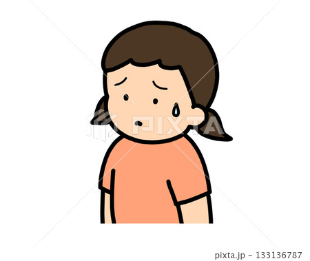 困る　アジア人の女の子 133136787