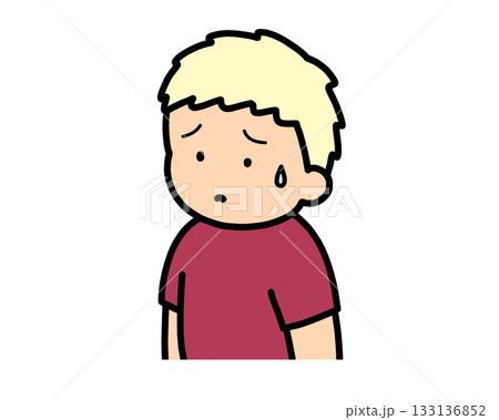 困る　金髪の男の子 133136852