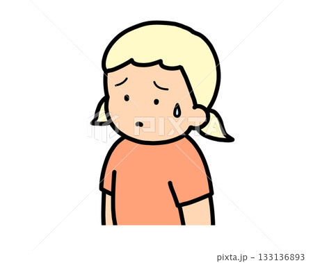 困る 金髪の女の子 困る 金髪の女の子 133136893