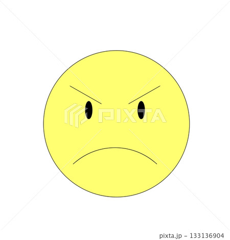 怒りを表すシンプルなイラスト 133136904