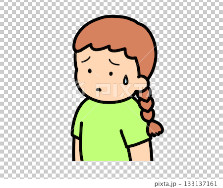 Troubled brown-haired girl Troubled brown-haired girl 133137161